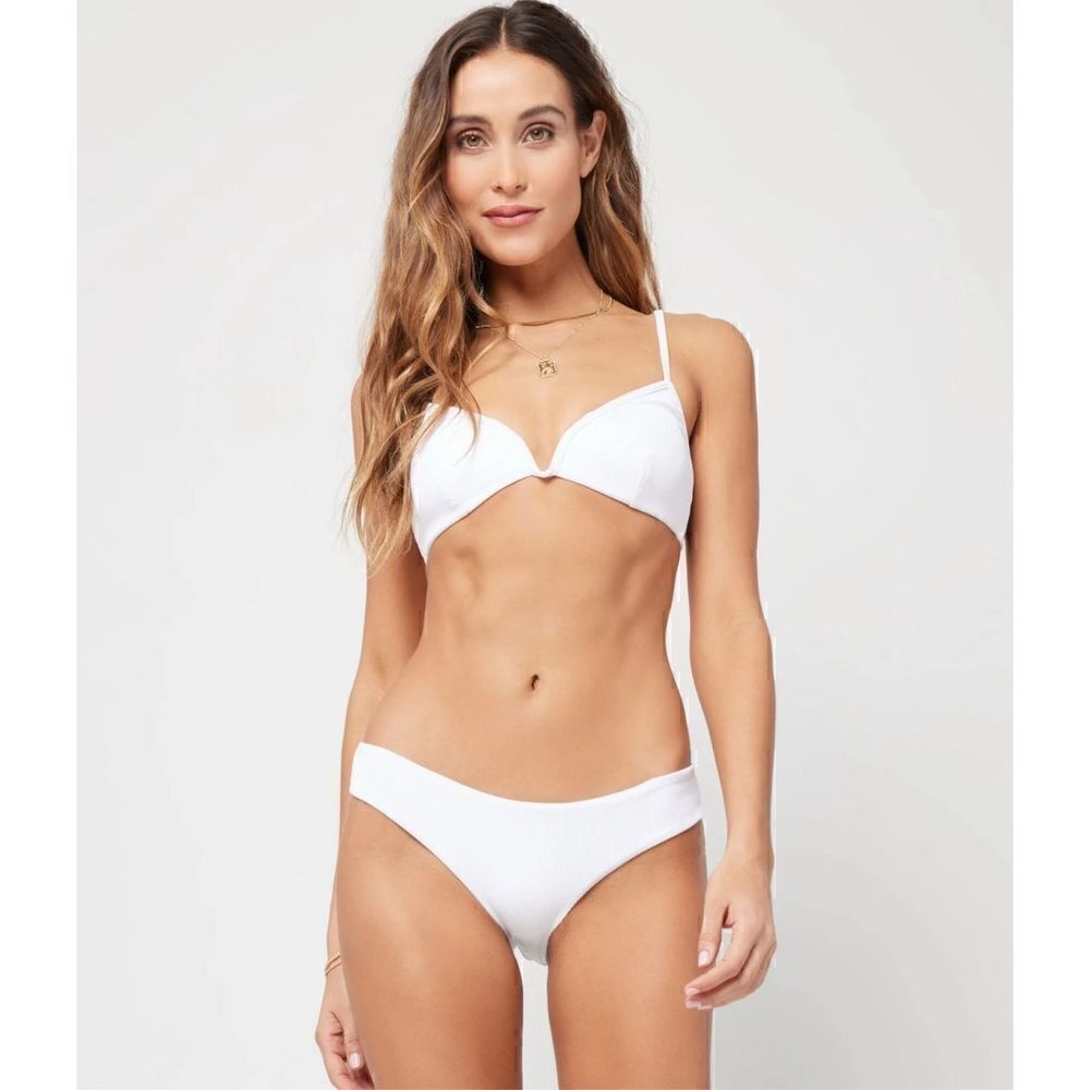 L*space S Helena bikini top - white